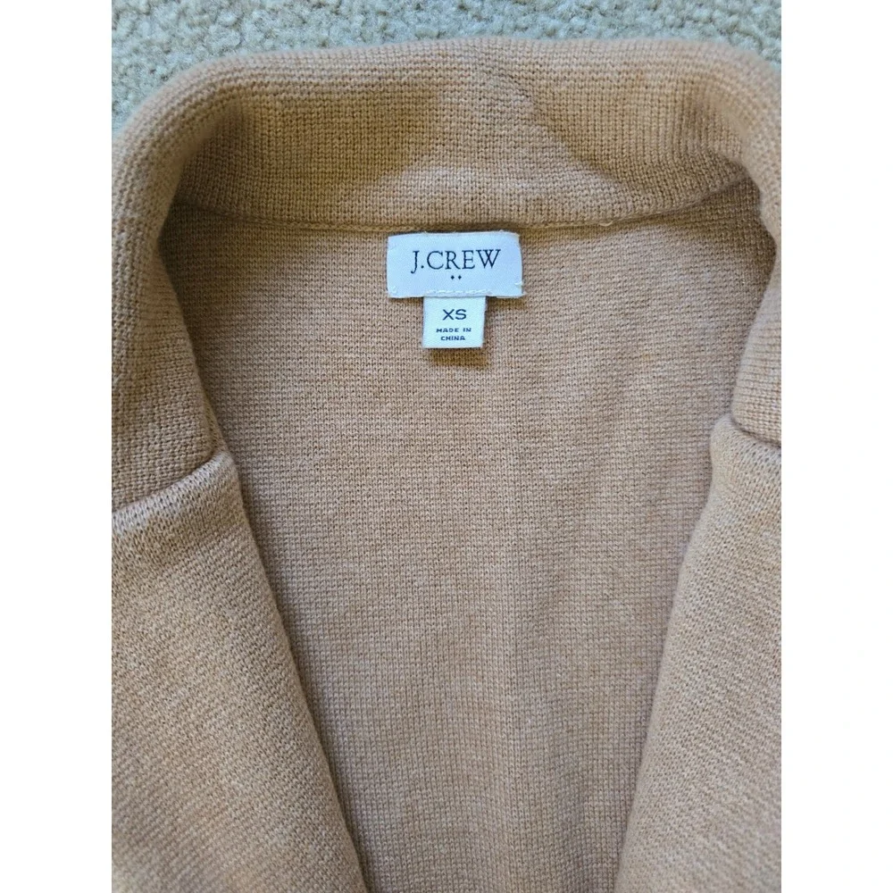 J.Crew Schoolboy Sweater Blazer Acorn Brown Quiet Luxury‎ Formal Office Wear XS